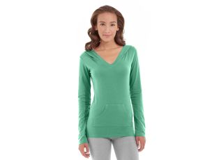 Eos V-Neck Hoodie-XS-Green