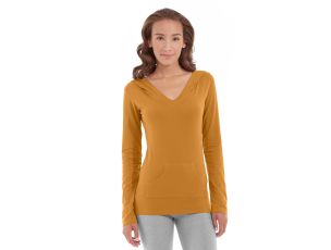 Eos V-Neck Hoodie-XS-Orange