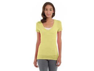 Karissa V-Neck Tee-XS-Yellow